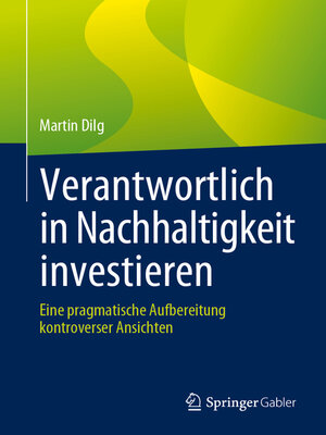 cover image of Verantwortlich in Nachhaltigkeit investieren